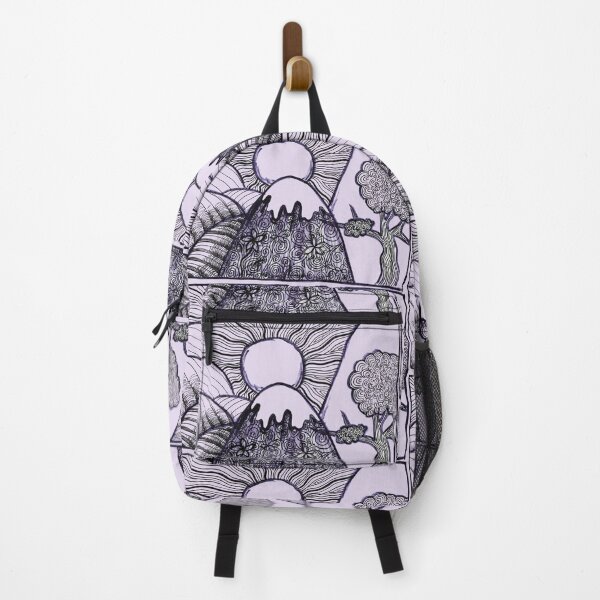 Item preview, Sketch Sunny Hillsides Black Blue Markers Lavender designed and sold by BOKEbyTC.