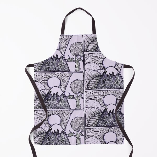 Item preview, Sketch Sunny Hillsides Black Blue Markers Lavender designed and sold by BOKEbyTC.