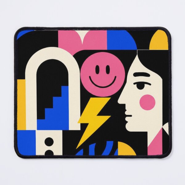 Item preview, Modern Bauhaus Face Pattern | Abstract Geometric Pop Art Design designed and sold by My Gluten Free Life UK.