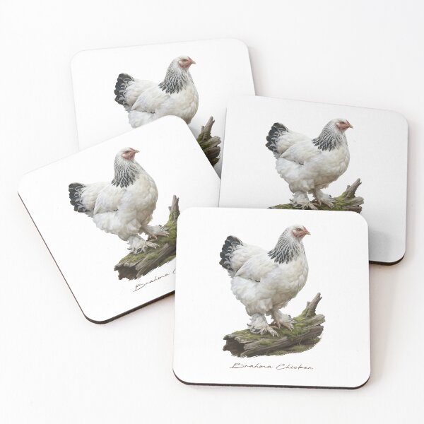 Item preview, Brahma Chicken on Mossy Wood Log Bird Illustration designed and sold by Takeda-art.