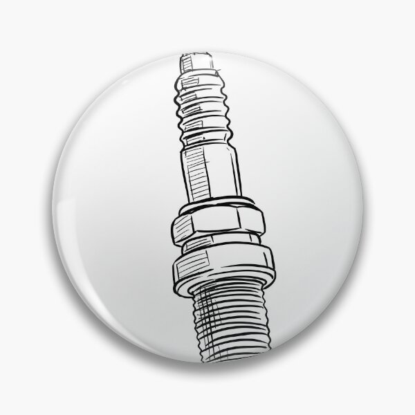 Item preview, Minimalist Spark Plug Illustration – Classic Automotive Mechanic Garage Art for Car Enthusiasts, Engine Lovers, Racing Fans, and Vintage Workshop Style Design designed and sold by Ikochane.