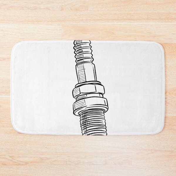 Item preview, Minimalist Spark Plug Illustration – Classic Automotive Mechanic Garage Art for Car Enthusiasts, Engine Lovers, Racing Fans, and Vintage Workshop Style Design designed and sold by Ikochane.