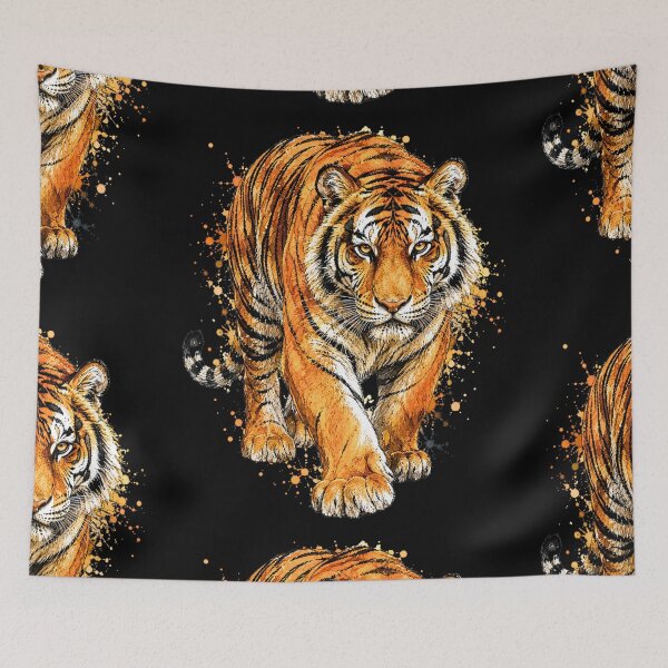 Item preview, Majestic Bengal Tiger Watercolor Art – Powerful Wildlife Illustration designed and sold by ColorSplash123.
