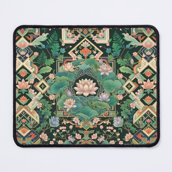 Item preview, Korean Traditional Dancheong Pattern with Summer Lush Greenery - Elegant Botanical Art designed and sold by SOOstudio73.