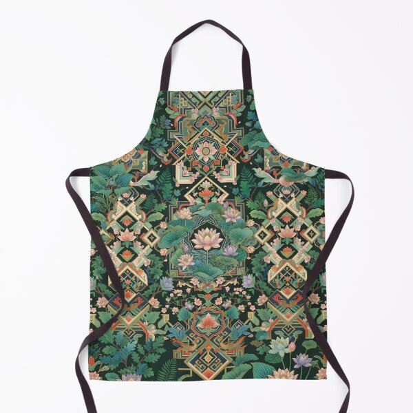 Item preview, Korean Traditional Dancheong Pattern with Summer Lush Greenery - Elegant Botanical Art designed and sold by SOOstudio73.