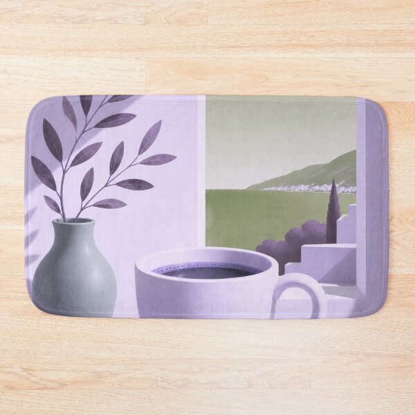Artikelvorschau, Lavendel-Morgenkaffee | Mediterrane minimalistische Kaffeekunst entworfen und verkauft von joycrysstudio.