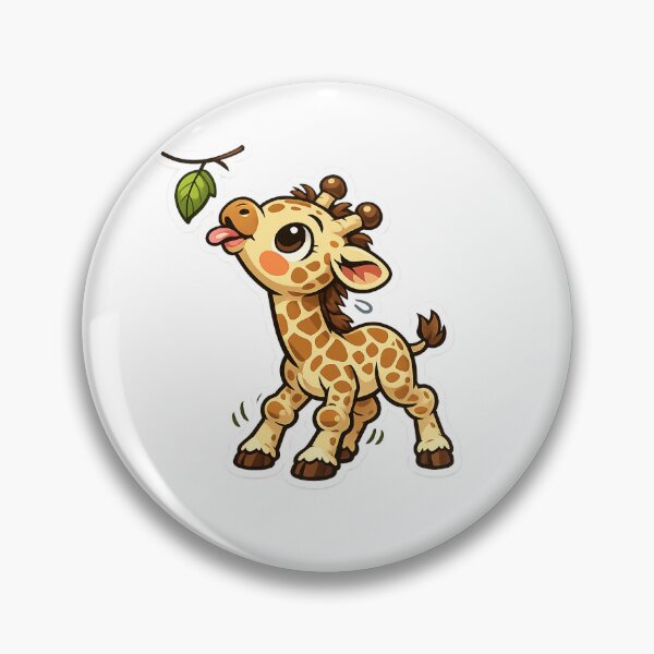 Item preview, Cute Baby Giraffe Reaching for a Leaf designed and sold by InkPixell.