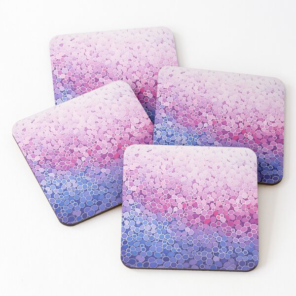 Item preview, Pastel Pink Blue Ombre Bubble Pointillism Abstract Pattern designed and sold by GrinGalore.