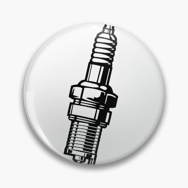 Item preview, Vintage Spark Plug Graphic Design – Bold Black and White Engine Part Artwork for Mechanics, Gearheads, Motorsport Fans, and Automotive Lifestyle designed and sold by Ikochane.