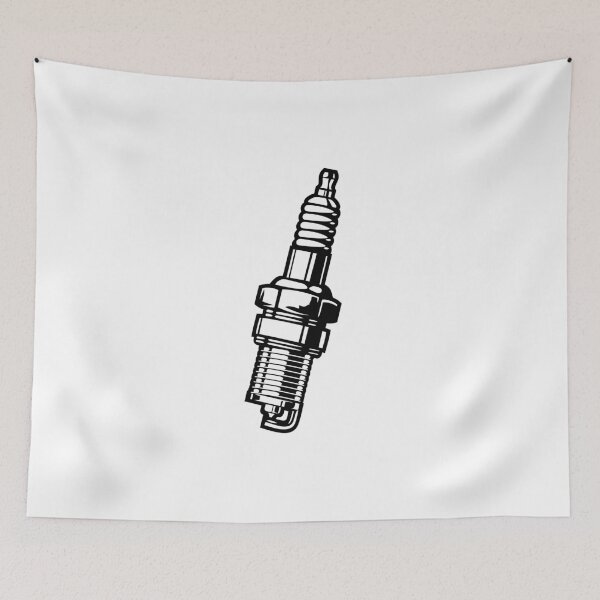 Item preview, Vintage Spark Plug Graphic Design – Bold Black and White Engine Part Artwork for Mechanics, Gearheads, Motorsport Fans, and Automotive Lifestyle designed and sold by Ikochane.