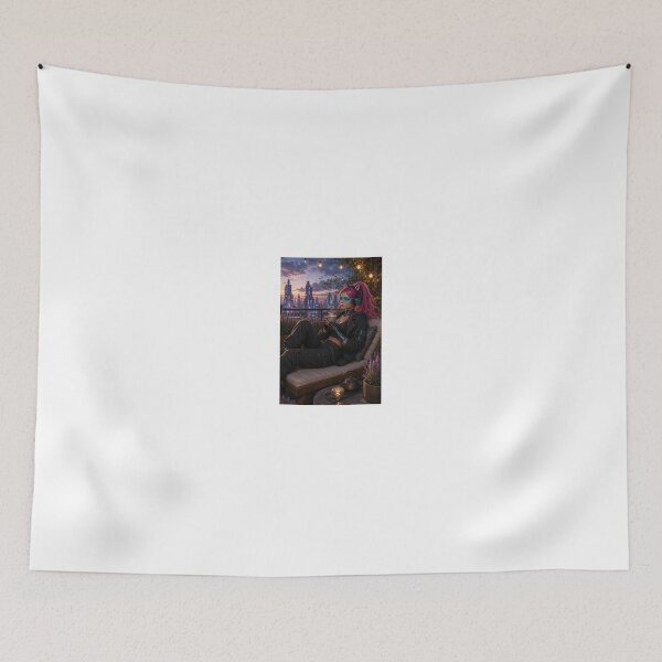Item preview, Cathryne serene in neon city twilight designed and sold by CathryneDelamort.