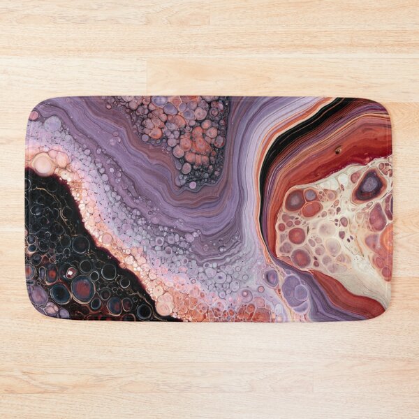 Item preview, Mauve Purple Terracotta Agate Fluid Marble Cellular Abstract Art designed and sold by GrinGalore.