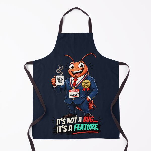 Item preview, It's Not a Bug It's a Feature Funny Programmer Bug Cartoon Developer Design designed and sold by PXEpic.