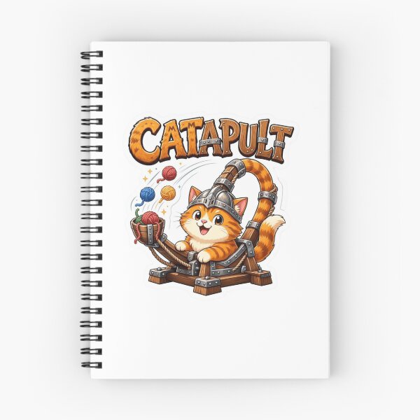 Item preview, CATapult Flying Cat Wordplay Sticker designed and sold by Imaginarium of Chaos falcon88 .