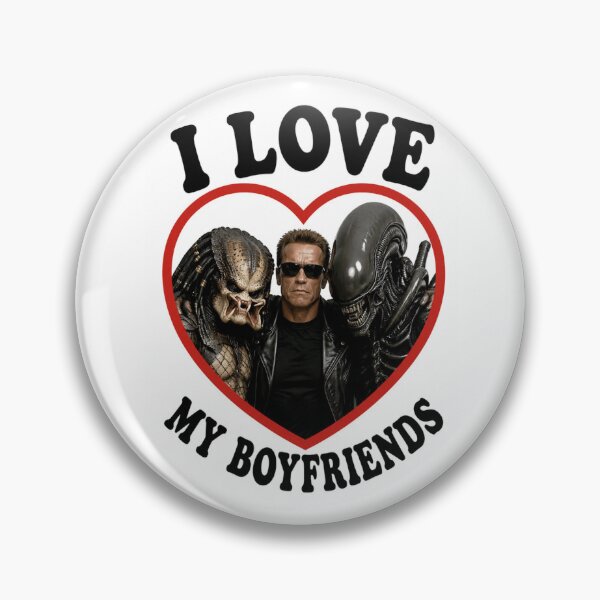 Item preview, arnold schwarzenegger predator xenomorph alien i love my boyfriends birthday funny prank meme gift weird designed and sold by CheeseBlueprint.