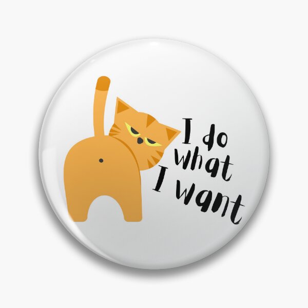 Item preview, I Do What I Want – Grumpy Animal Ginger Cat Minimalist Funny Cat Lover Gift designed and sold by Artycom.