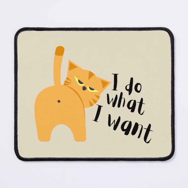 Item preview, I Do What I Want – Grumpy Animal Ginger Cat Minimalist Funny Cat Lover Gift designed and sold by Artycom.