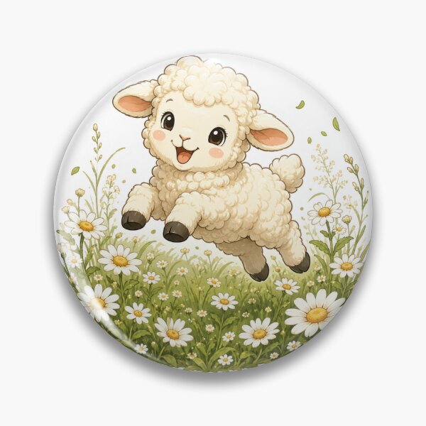 Item preview, Sweet Baby Lamb in Daisies designed and sold by InkPixell.