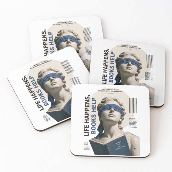 Item preview, Life Happens Books Help Vintage Book Lover Editorial Design designed and sold by StockAnime.