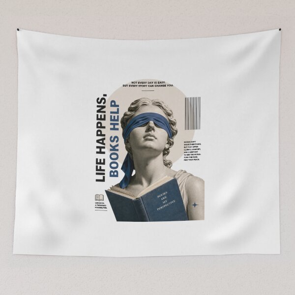 Item preview, Life Happens Books Help Vintage Book Lover Editorial Design designed and sold by StockAnime.