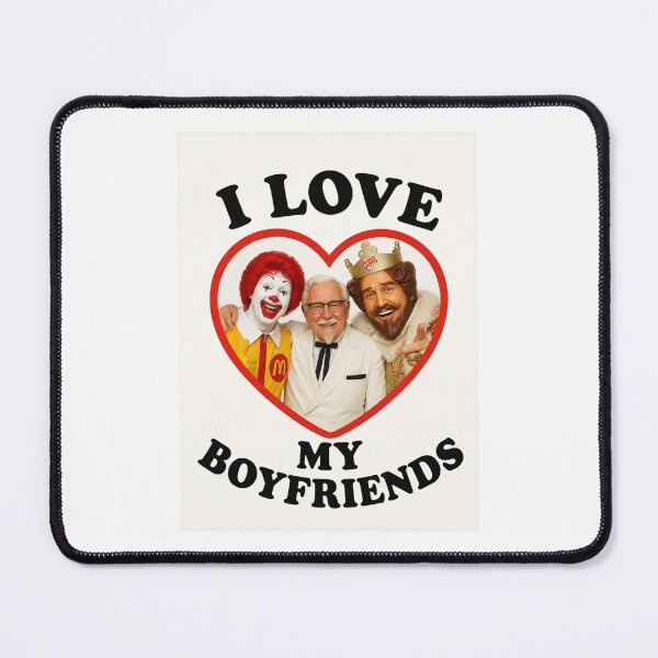 Item preview, Ronald mcdonal colonel sanders burger king kfc i love my boyfriends birthday funny prank meme gift weird designed and sold by CheeseBlueprint.
