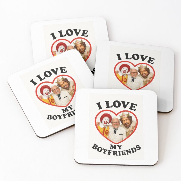 Item preview, Ronald mcdonal colonel sanders burger king kfc i love my boyfriends birthday funny prank meme gift weird designed and sold by CheeseBlueprint.