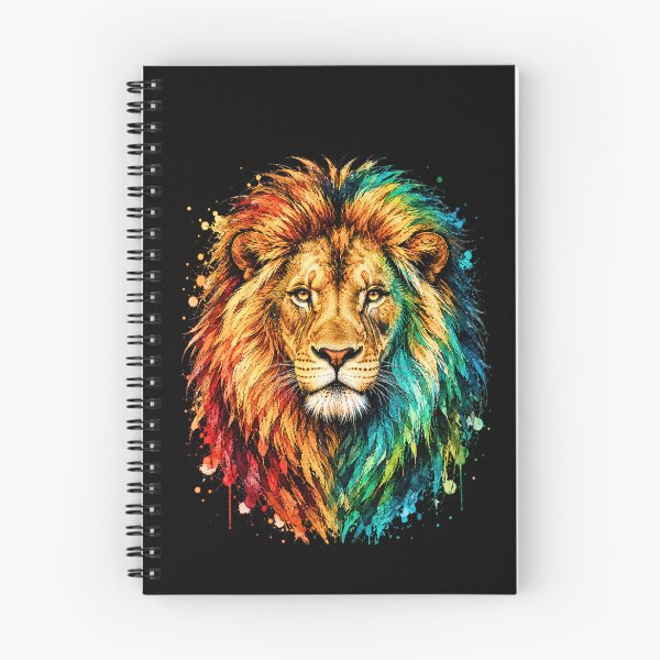 Item preview, Colorful Lion Watercolor Art – Majestic Wildlife Illustration designed and sold by ColorSplash123.