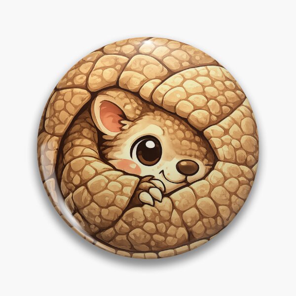 Item preview, Cozy Armadillo Curled Around Kitten designed and sold by InkPixell.