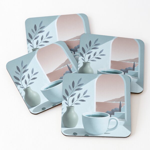 Item preview, Lavender Morning Coffee | Mediterranean Minimalist Coffee Art designed and sold by joycrysstudio.