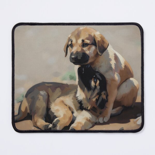 Item preview, Puppy Love in Oil designed and sold by tomorrowsart.