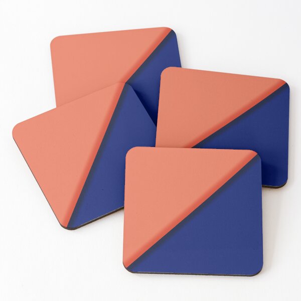 Item preview, Minimalist Coral Orange and Navy Blue designed and sold by pluielegere.