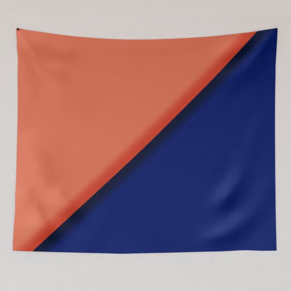 Item preview, Minimalist Coral Orange and Navy Blue designed and sold by pluielegere.