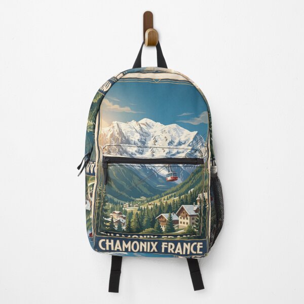 Item preview, Chamonix France Vintage Travel Poster – Mont Blanc & Cable Car designed and sold by Bomax121.