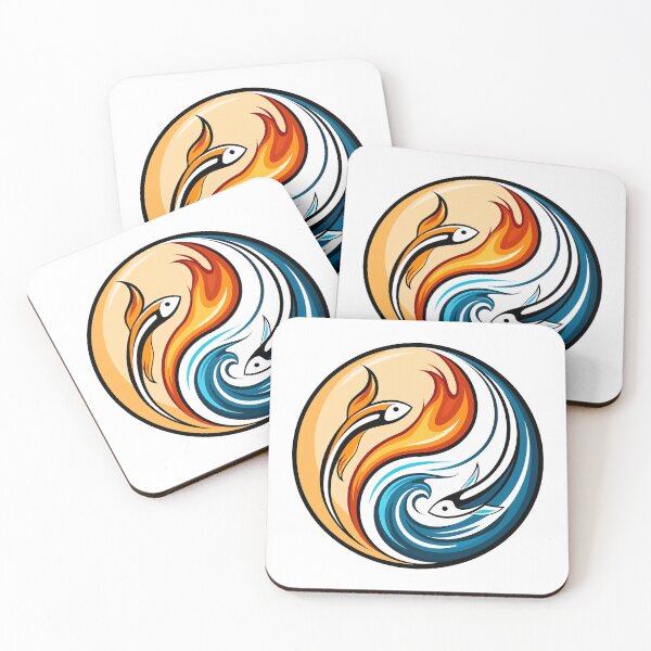 Item preview, yin yang symbol with fish designed and sold by TanyaLovus.