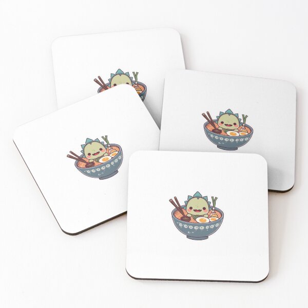 Item preview, Cute Kawaii Dinosaur in Ramen Bowl designed and sold by ByKayaPrints.