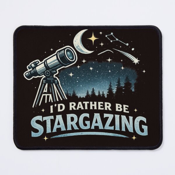 Item preview, I'd Rather Be Stargazing – Amateur Astronomy Telescope Retro Design designed and sold by Tadeusz1.