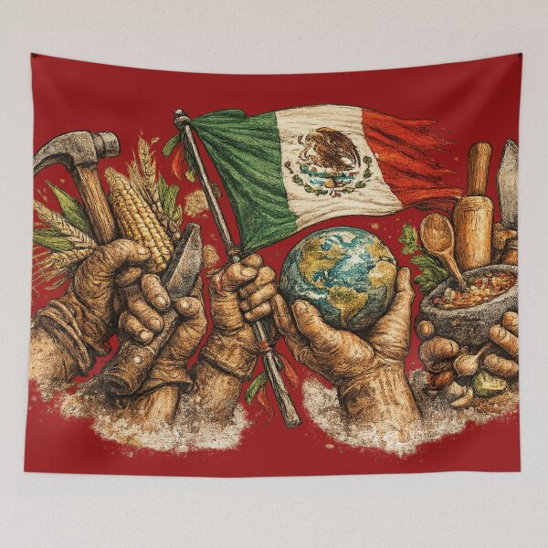 Item preview, Hands of Mexico Heritage | Mexican Culture & Independence Artwork designed and sold by irfanshikh.