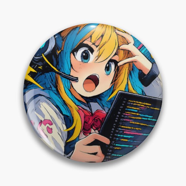 Item preview, Anime Amelia Ai Girl Coding Panic Shirt Funny Tech designed and sold by Igor B M.