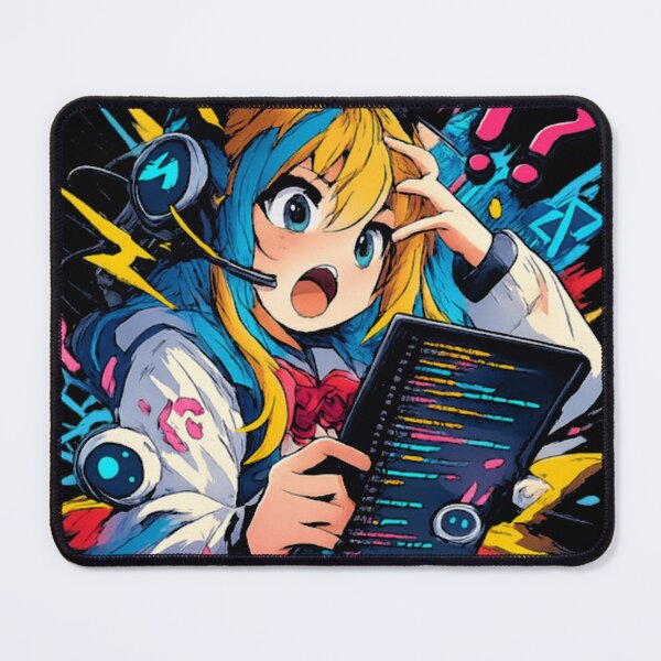 Item preview, Anime Amelia Ai Girl Coding Panic Shirt Funny Tech designed and sold by Igor B M.