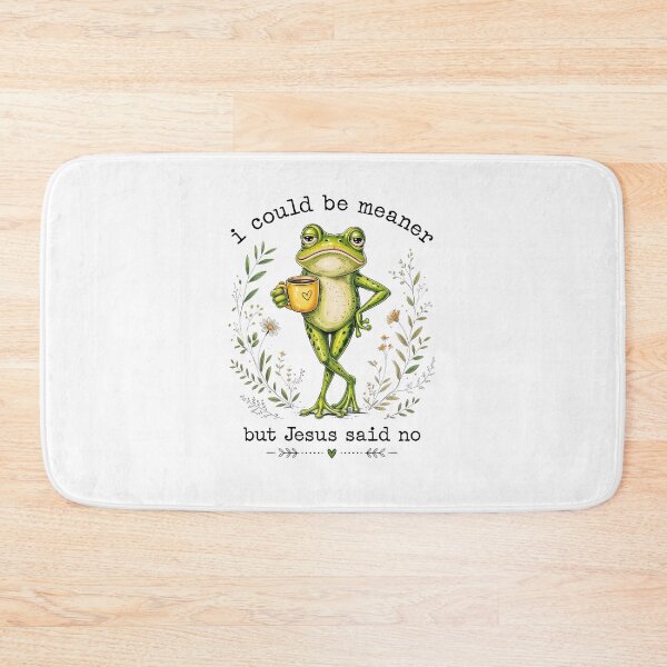 Item preview, I Could Be Meaner But Jesus Said No Cute Frog designed and sold by charoen-design.