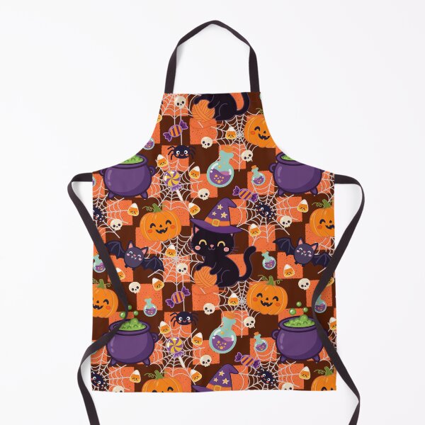 Item preview, Cute Halloween Black Cat & Pumpkin Seamless Pattern | Kawaii Spooky Autumn Design designed and sold by romyca creation_22.