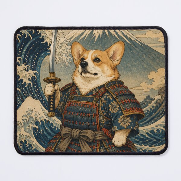 Item preview, Samurai Corgi – Japanese Ukiyo-e Style Warrior Dog with Katana Tri-blend designed and sold by vekotpu.