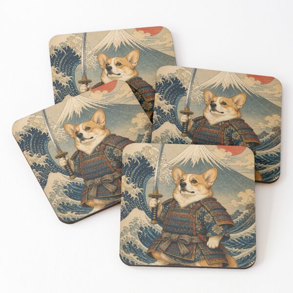 Item preview, Samurai Corgi – Japanese Ukiyo-e Style Warrior Dog with Katana Tri-blend designed and sold by vekotpu.