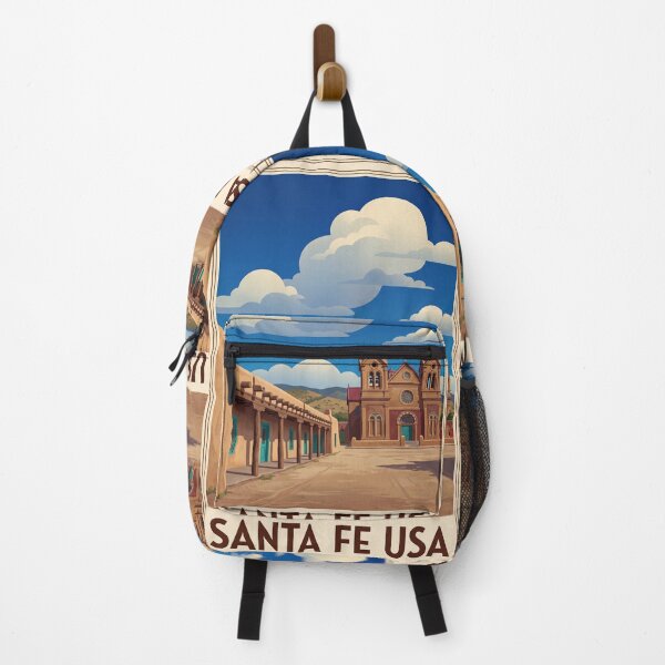 Item preview, Santa Fe USA Vintage Travel Poster – Adobe Architecture & Cathedral designed and sold by Bomax121.