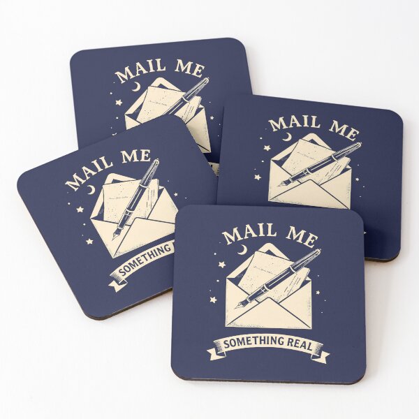 Item preview, Mail Me Something Real - Vintage Snail Mail Design designed and sold by dude-sign.