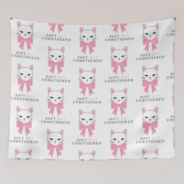 Item preview, Soft But Unbothered Coquette Cat Shirt, Pink Bow Cat T-Shirt, Quiet Luxury Cat Graphic Tee, Feminine Kitty Aesthetic, Coquette Fashion Gift for Cat Lovers designed and sold by KAYJAY DESIGNS.