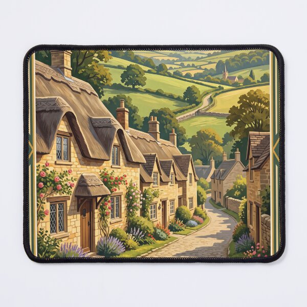 Item preview, Cotswolds England Vintage Travel Poster – Stone Cottages & Countryside designed and sold by Bomax121.