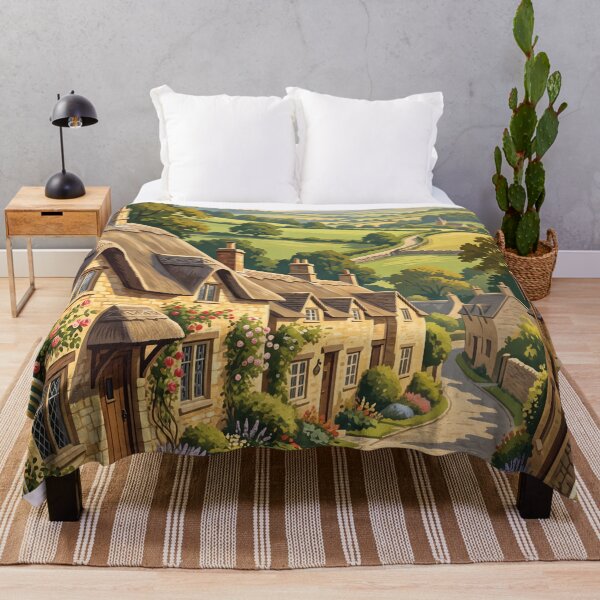 Item preview, Cotswolds England Vintage Travel Poster – Stone Cottages & Countryside designed and sold by Bomax121.
