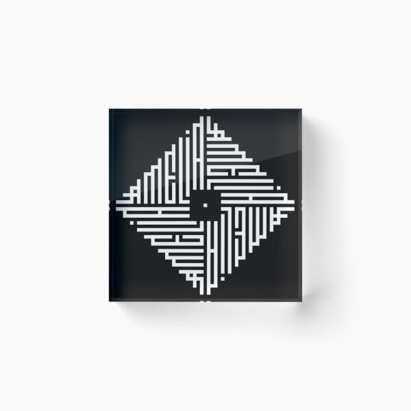 Item preview, Amelia White Modern Geometric Kufi Calligraphy Fro designed and sold by RumiZoJin.