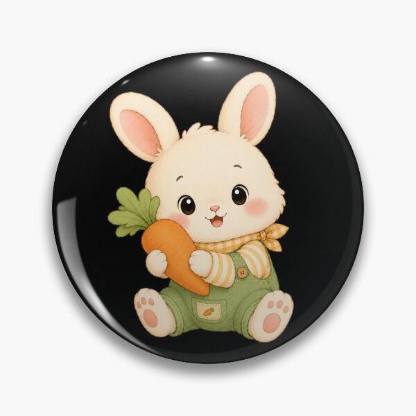 Item preview, Cute Kawaii Bunny Holding Carrot designed and sold by 0606PM.